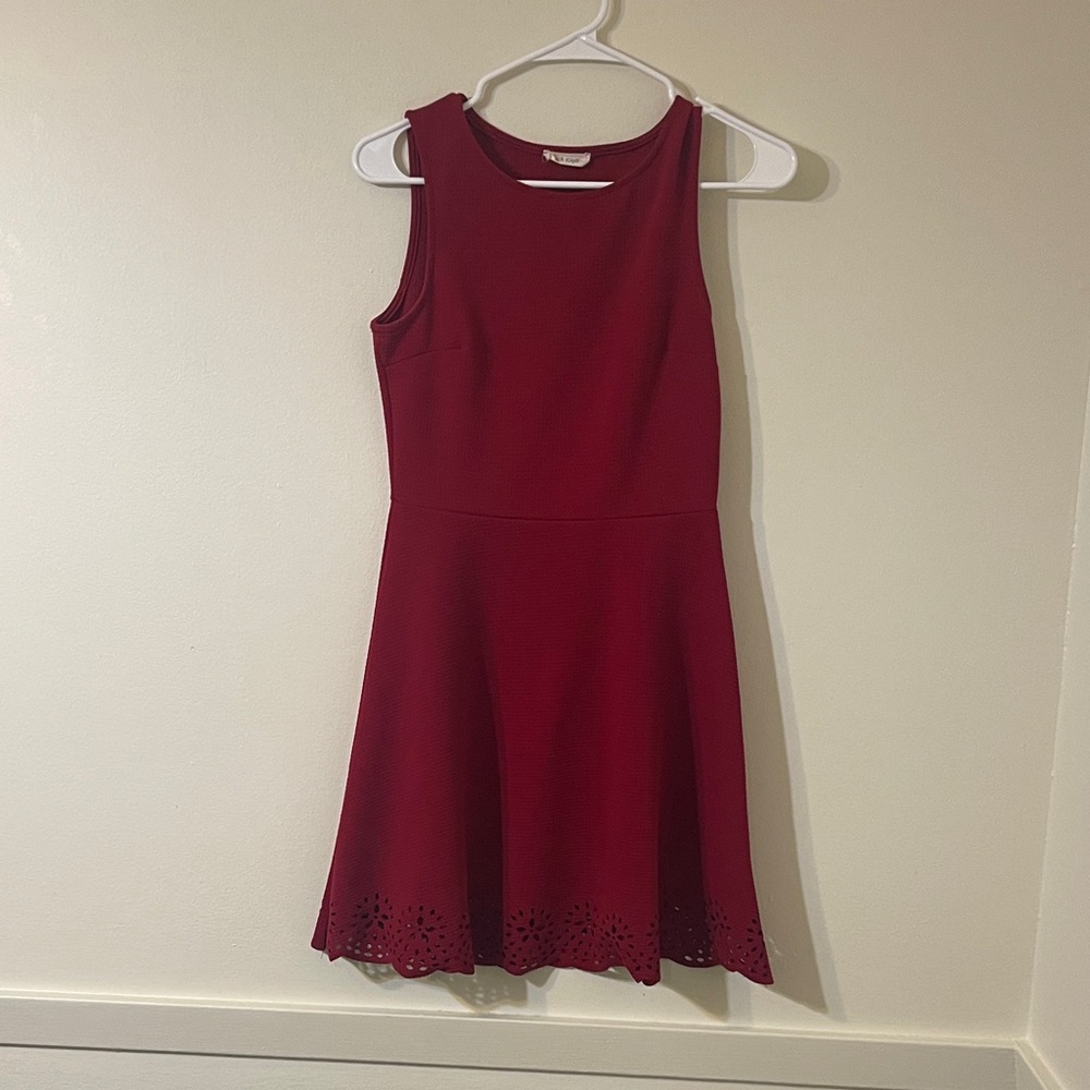 Peach Royal Red Sleeveless Dress